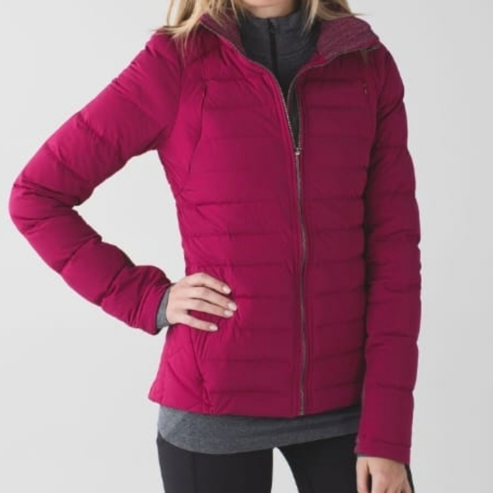Lululemon Fluffed Up Down Puffer Jacket In Berry Rumble / Rumble Bordeux Drama